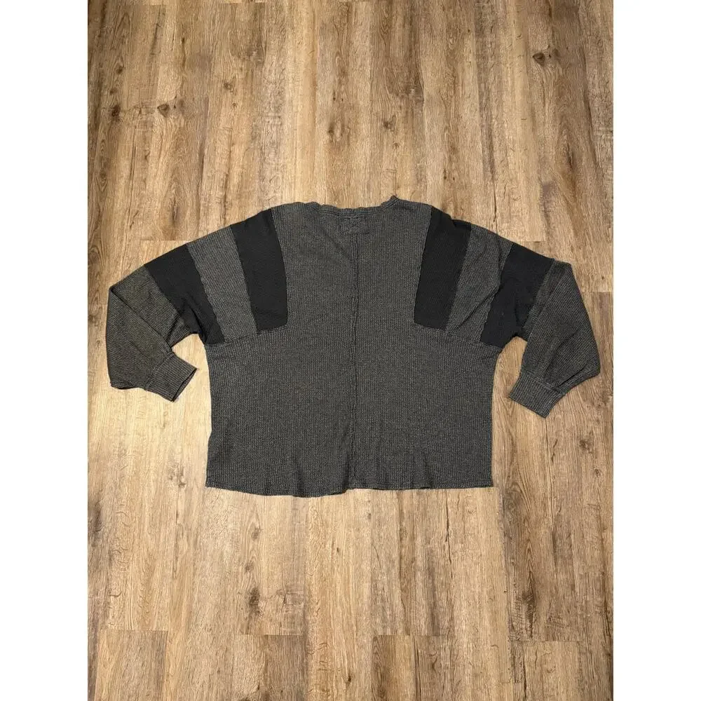 Free People Womens Callisto Pieced Henley Size Large - Picture 2 of 9